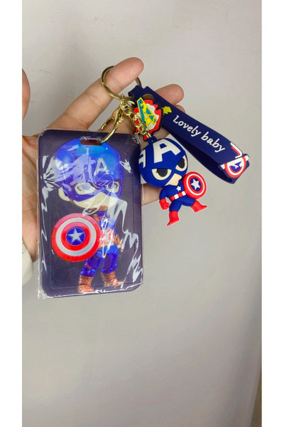 synshop Δώρο Captan Captain America από σιλικόνη για μπρελόκ, θήκη για κάρτες...