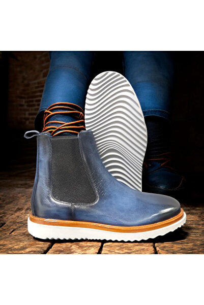 VİVA SHOES 100% Genuine Leather Eva Sole Chealsea Men's Boots