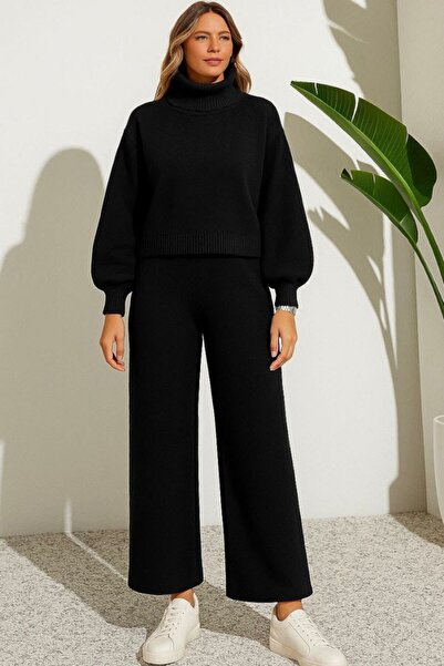 MAY MARA 2-piece fisherman collar knitwear set