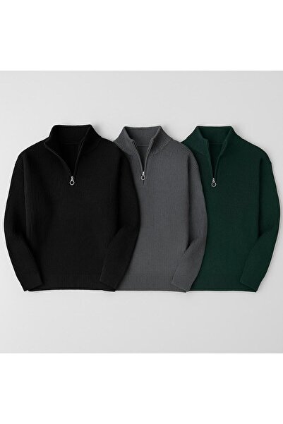 golden toptan 3-Piece Zippered Sweater