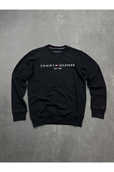Tommy BİSİKLET YAKA SİYAH SWEATSHİRT