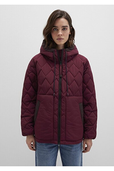 Mavi Hooded Jacket Maroon Banner