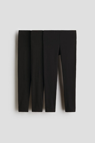 H&M 3’lü Pamuklu Jarse Tayt