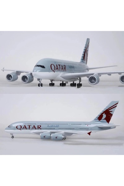 Generic Qatar Airways A380 30cm Big Size Aircraft Model & Wheel Diecast For Collection Display Or Gifts