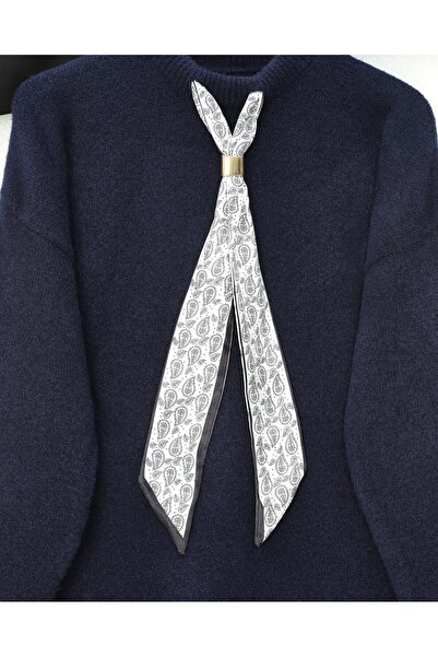 Modamorfo Πλεκτό πουλόβερ με φουλάρι - Ναυτικό