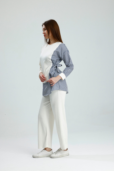 VOICTEC Women's Modal Fabric Soft Touch Shirt Paneled Double Set