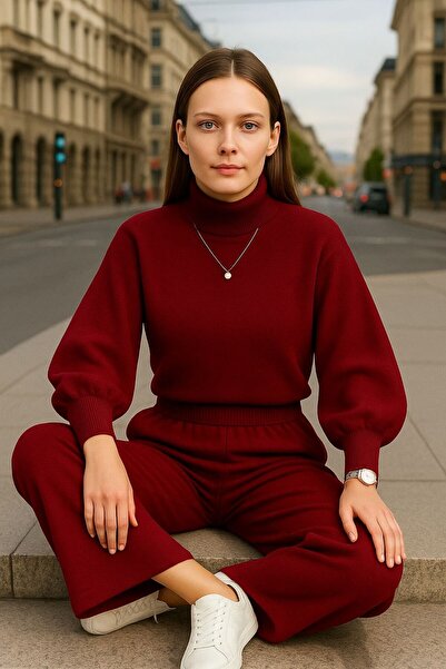 MAY MARA 2-piece fisherman collar knitwear set