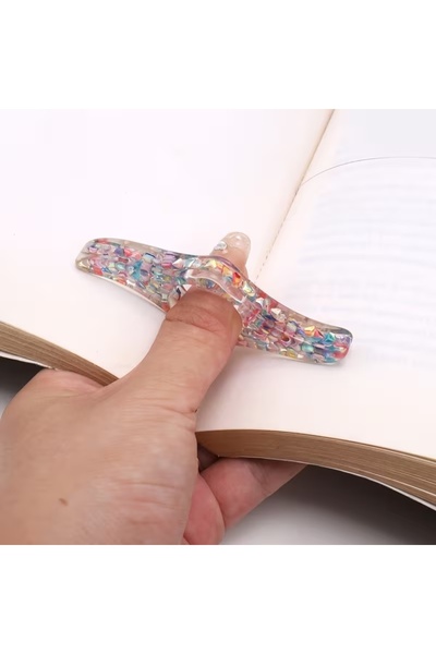 GlassySKY 1 bucăți marcaj pentru cărți pentru citirea cărților în stil piatră roz, cadou pentru profesor, elev, scriitor, prieten