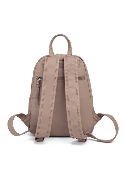 Hüvendo Barcelona Medium Size Multi-Pocket Soft Design Sports and Casual Women's Backpack Light Mink