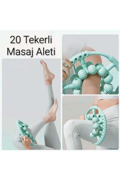 lawrenceshop Kas Gevşetici Masaj Aleti 20 Tekerlekli Ayarlanabilir Lenf Drena...