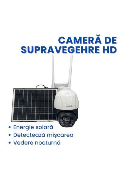EMATTERIO HD Solar 4G Surveillance Camera - 12000mAh Battery, Night Vision, Motion Detection, Voice Monitoring