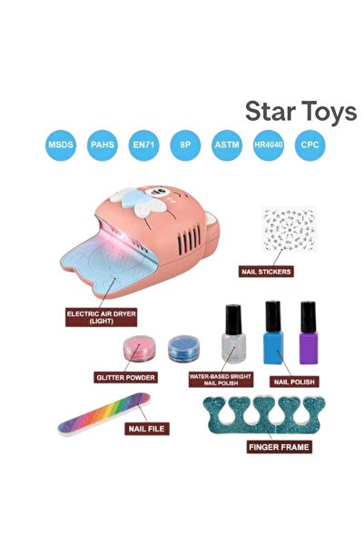 STAR TOYS DIY Magic Nail Kit for Girls with Dryer