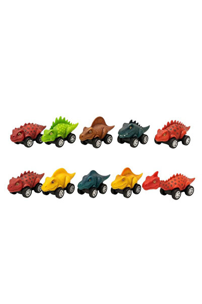 BaoBao Titlu: Set de 12 dinozauri mecanici pe roți, trageți înapoi, jucării p...