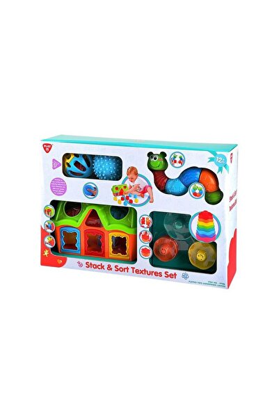 Play Go (Hausmann) Set de joacă Hausmann - Căsuță în hambar cu figurine, piramidă, vierme curcubeu și 2 bile moi din plastic