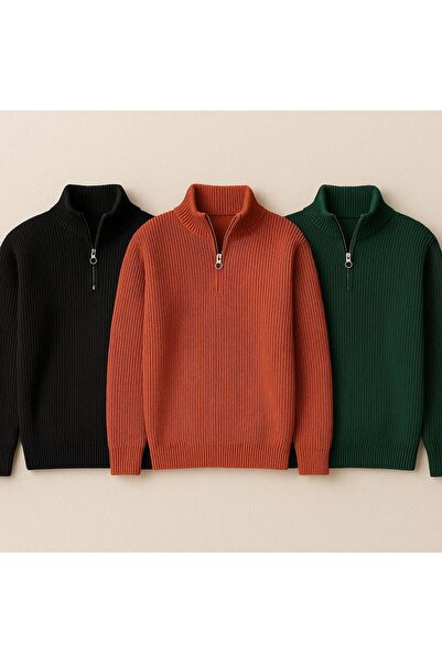 golden toptan 3-Piece Zippered Sweater