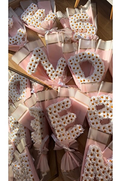 vibecomtr Baş harfli papatya buketi (istediğiniz harfi satıcıya not kısmına y...