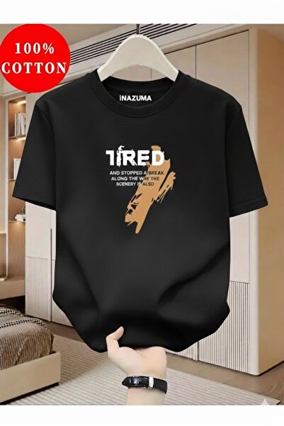İnazuma Outdoors Unisex Oversize Βαμβακερό T-shirt με στάμπα και κοντό μανίκι...