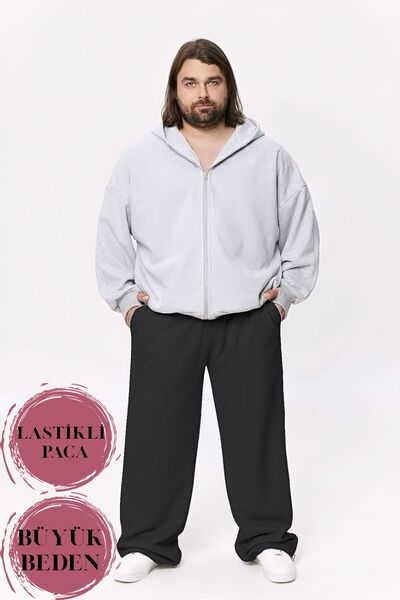 BSBSPOR Kışlık Şardonlu Büyük Beden Bol Kalıp Baggy Ayarlanabilir Paçalı Eşof...
