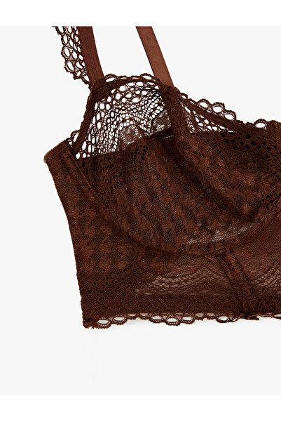 Koton Σουτιέν με λεπτομέρεια από δαντέλα χωρίς επένδυση από βισκόζη