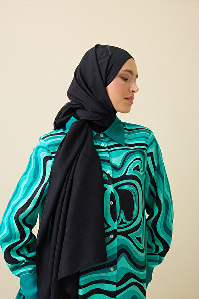 Imannoor İman I Baklava Siyah Ramy Jakar Şal 70x190