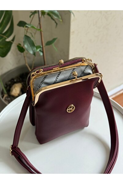 Bagnest Clip-On Three-Eye Faux Leather Women's Shoulder Bag