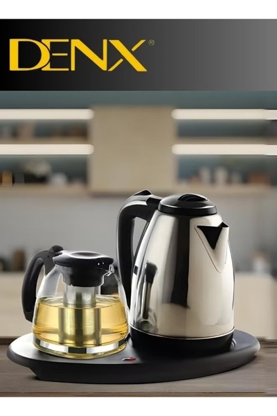 Denx Electric kettle with tea tray and automatic shut-off function