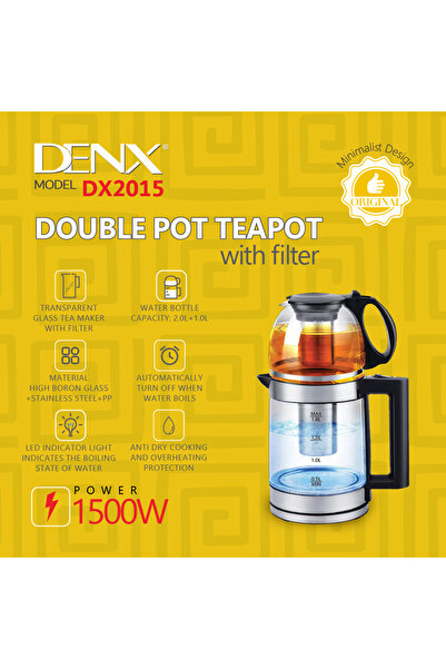 Denx DENX Double Tea Kettle, Model DX2015