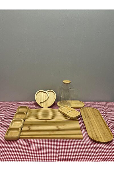 YAZICI Bamboo Snack Bowl Presentation Set Large Luxury Package