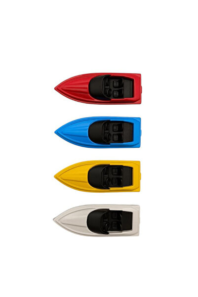 OEM Set de 4 mini bărci rapide din plastic cu tracțiune spate – Jucărie de ba...