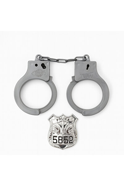 OEM Set cătușe de jucărie cu insignă de poliție – 16x16 cm