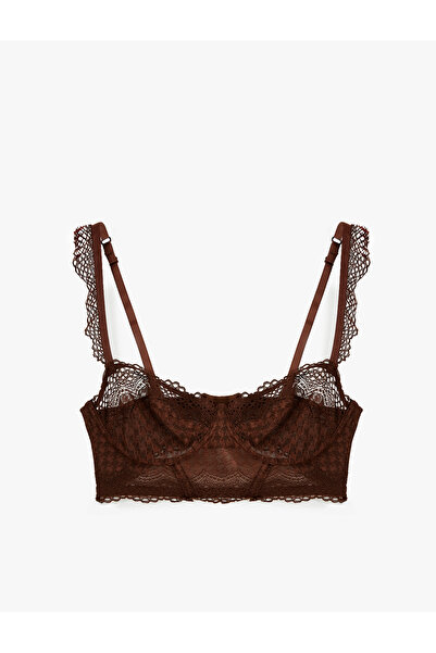 Koton Σουτιέν με λεπτομέρεια από δαντέλα χωρίς επένδυση από βισκόζη