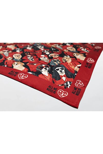 All We Need Is Pets Red Obsession Red Silk Bandana for Dogs and Pet Lovers