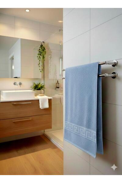 OEM Luxurious velvet and absorbent cotton bath towel, 70x130 cm, Blue