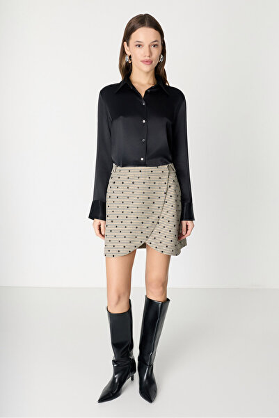 boneqa barcelona Patterned Bell Cut Mini Skirt