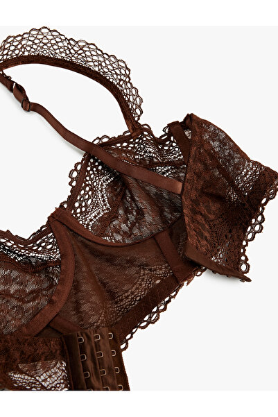 Koton Σουτιέν με λεπτομέρεια από δαντέλα χωρίς επένδυση από βισκόζη