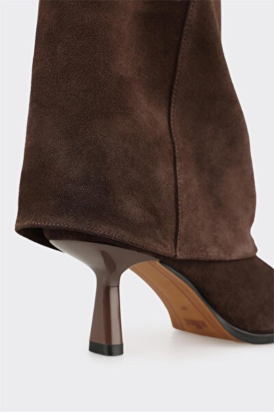 Elle Shoes Kahve Deri Kadın Klasik Bot