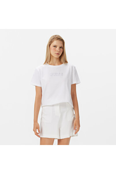 Guess Briana Regular Fit Women's White T-Shirt