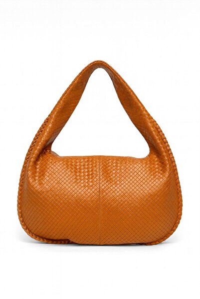 SHIKIRTI Geantă de umăr retro pentru femei, cu model tricotat de dimensiuni mari