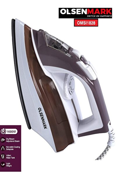 Olsenmark 1600W Multi-Color Steam Iron, Dry/Steam/Adjustable Steam