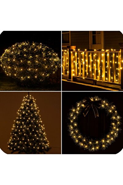 Amigo 30 m solar Christmas lights with 300 warm white LEDs, linear, with remote control and solar panel