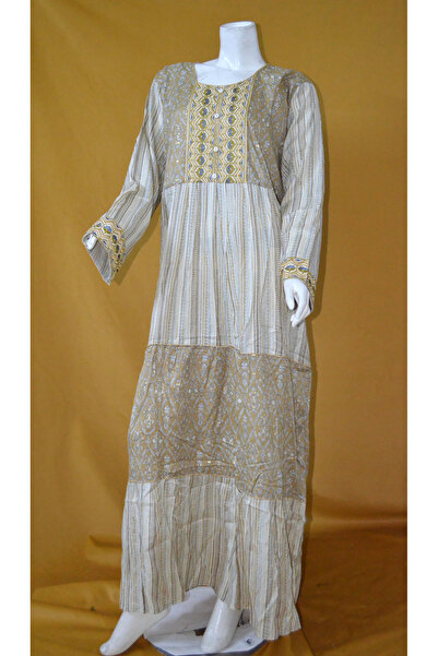 Zainah Women's Jalabiya - Evening & Party Dress with Embroidery, Long Sleeves...
