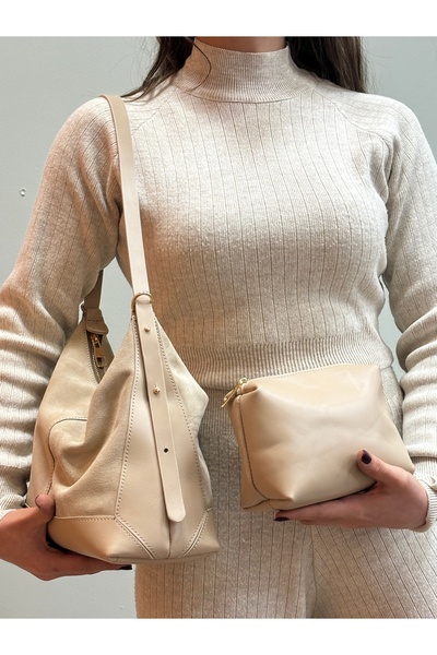 MaVaux Moka 100% Genuine Leather Stylish Detailed Shoulder Bag