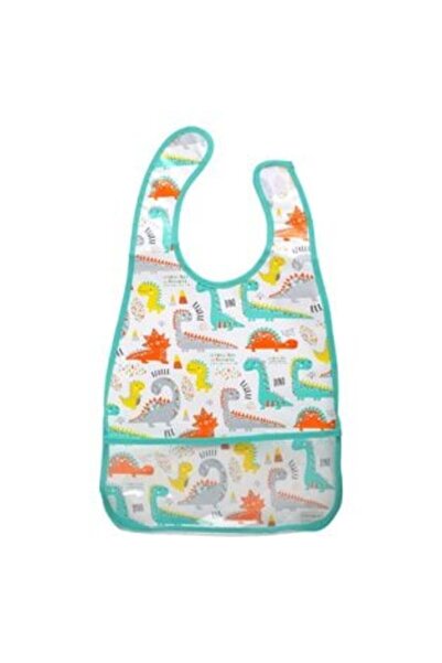 BAMI NETWORK Baveta cu Buzunar Colector Alba Colorata cu Model Dinozaur Margi...