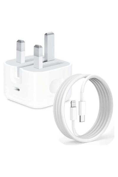 Generic iPhone charging cable with USB-C connector (white)
