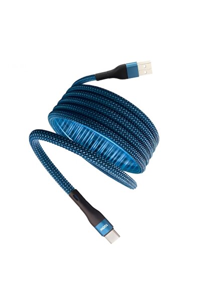 MODVIA Cablu USB-C Magnetic 100W 1.5m Transfer 480Mb/s Albastru