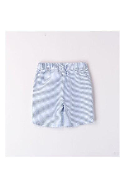 İDO I Do Boys' Striped Drawstring Bermuda Shorts, White/Blue, 92-98 cm