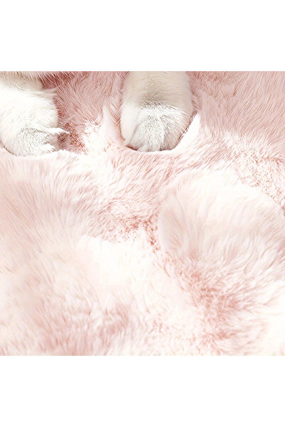 OEM Fluffy rug, light pink, non-slip, stain-resistant, washable, 80x200 cm, velvet