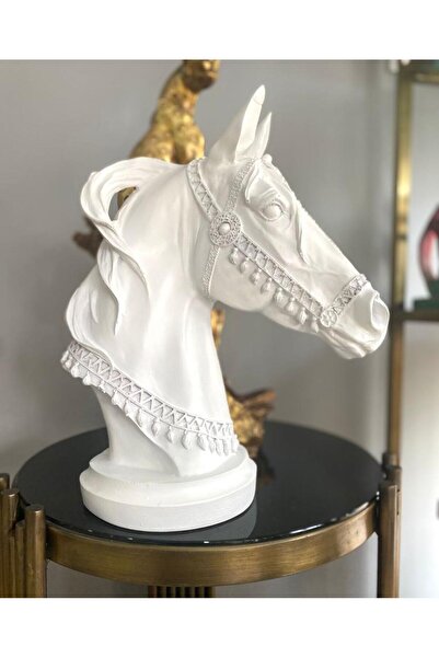 Mirsa Global Dekoratif At Kafası Büst Büyük Boy Heykeli