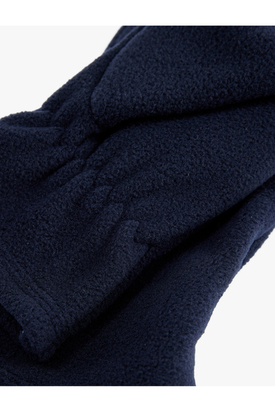 Koton Fleece Gloves Cuffs Rubber Detailed