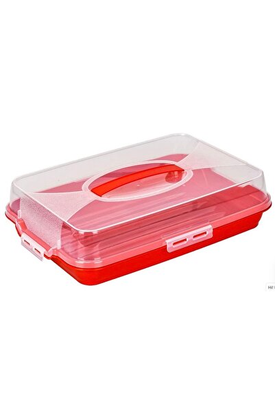 PUFO Cookies platter with transparent lid for serving cakes, cookies, muffins, pastries, 33 x 25